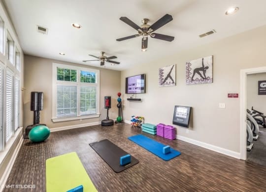 Flex Rooms With Fitness Space For Yoga, Spin And Pilates at Brittany Commons Apartments, Spotsylvania, VA, 22553